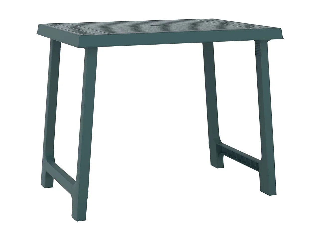 Table de camping vert 79x56x64 cm PP aspect de bois
