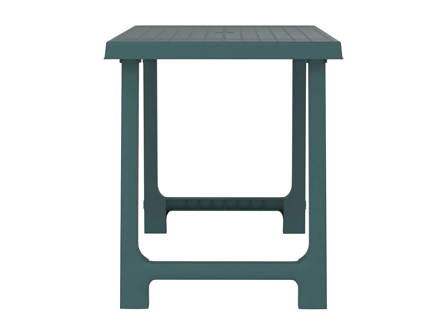 Table de camping vert 79x56x64 cm PP aspect de bois