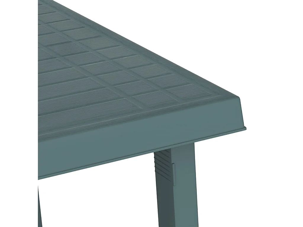 Table de camping vert 79x56x64 cm PP aspect de bois