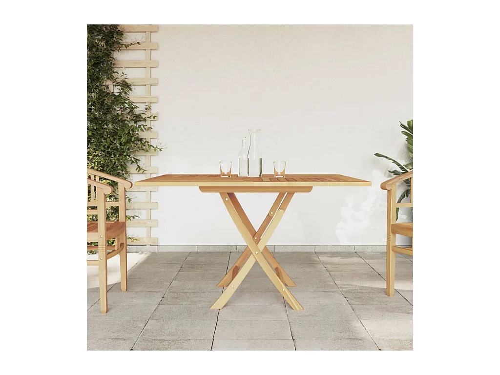 Gartentisch Klappbar 120x120x75 cm Massivholz Teak
