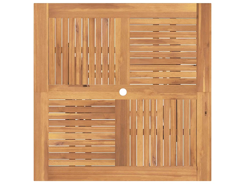 Tavolo da Giardino Pieghevole Grigio 110x110x75cm Massello Teak