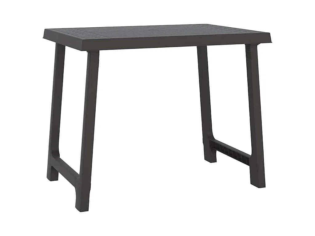 Campingtisch Anthrazit 79x56x64 cm PP Holzoptik
