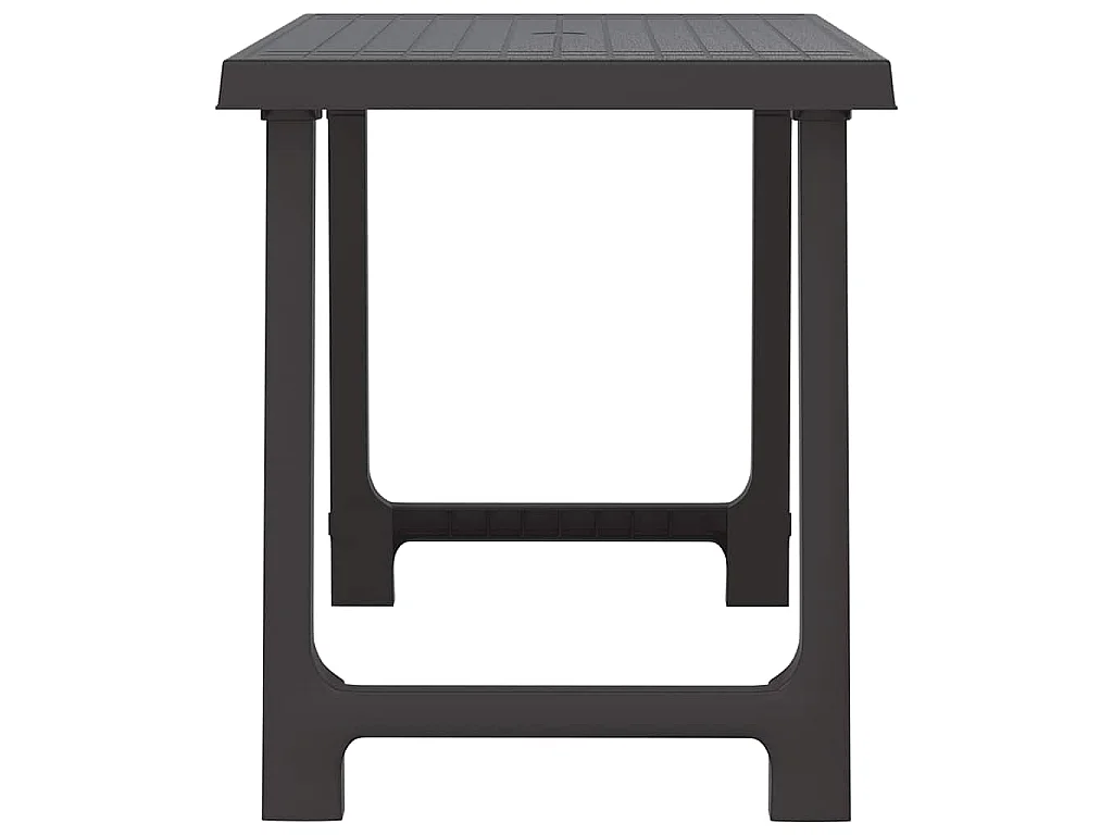 Campingtisch Anthrazit 79x56x64 cm PP Holzoptik