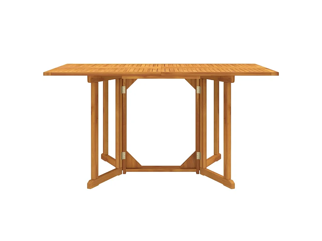 Table de jardin papillon pliante 150x90x75 cm bois massif teck