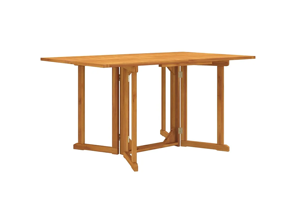 Table de jardin papillon pliante 150x90x75 cm bois massif teck