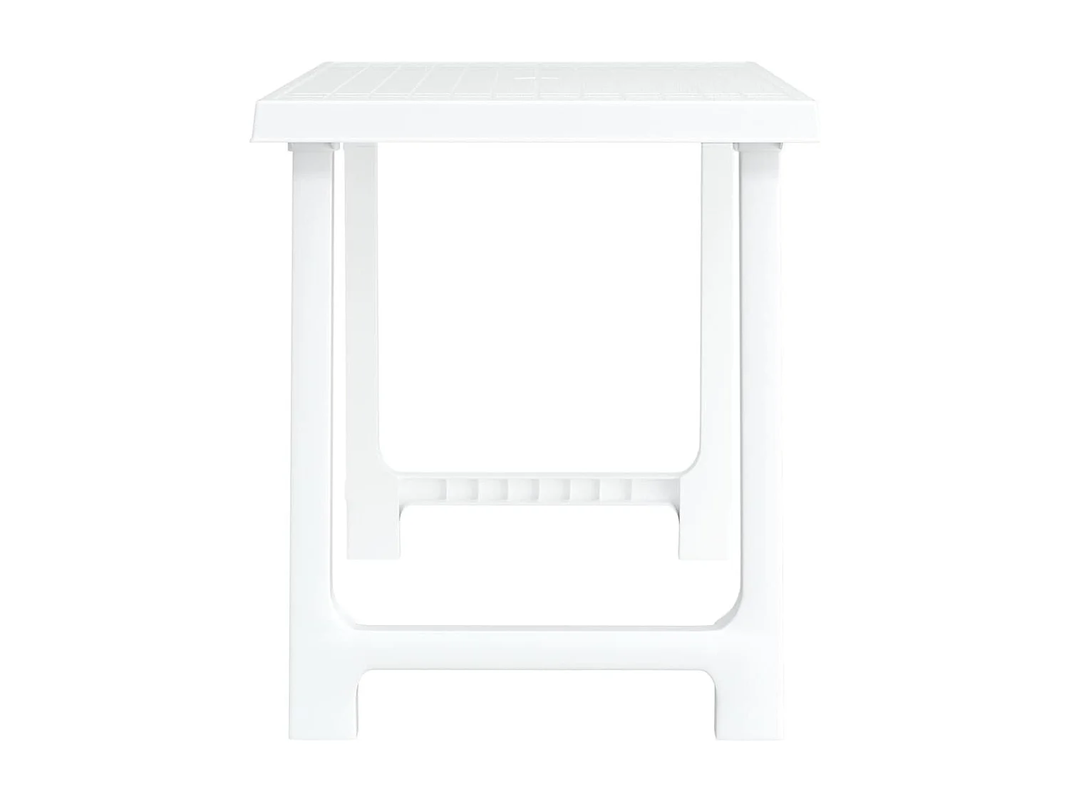 Campingtisch Weiß 79x56x64 cm PP Holzoptik