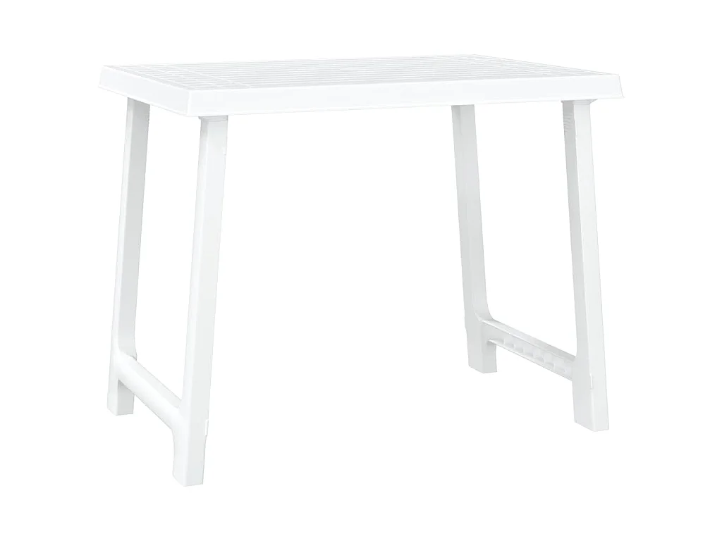 Campingtafel hout-look 79x56x64 cm PP wit
