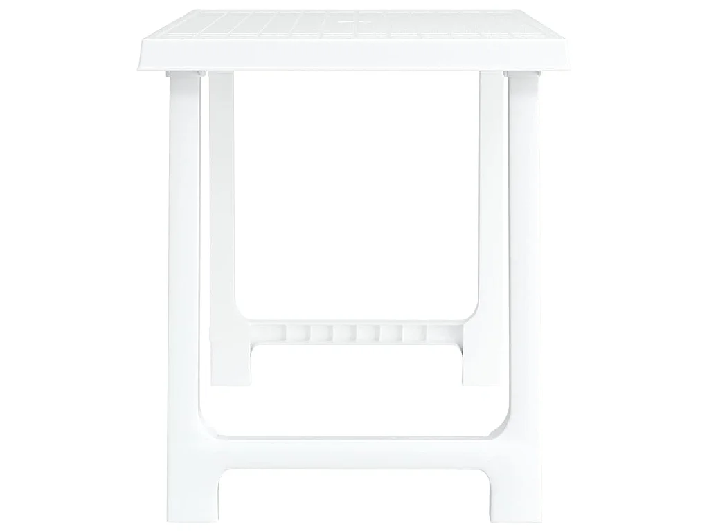 Campingtafel hout-look 79x56x64 cm PP wit