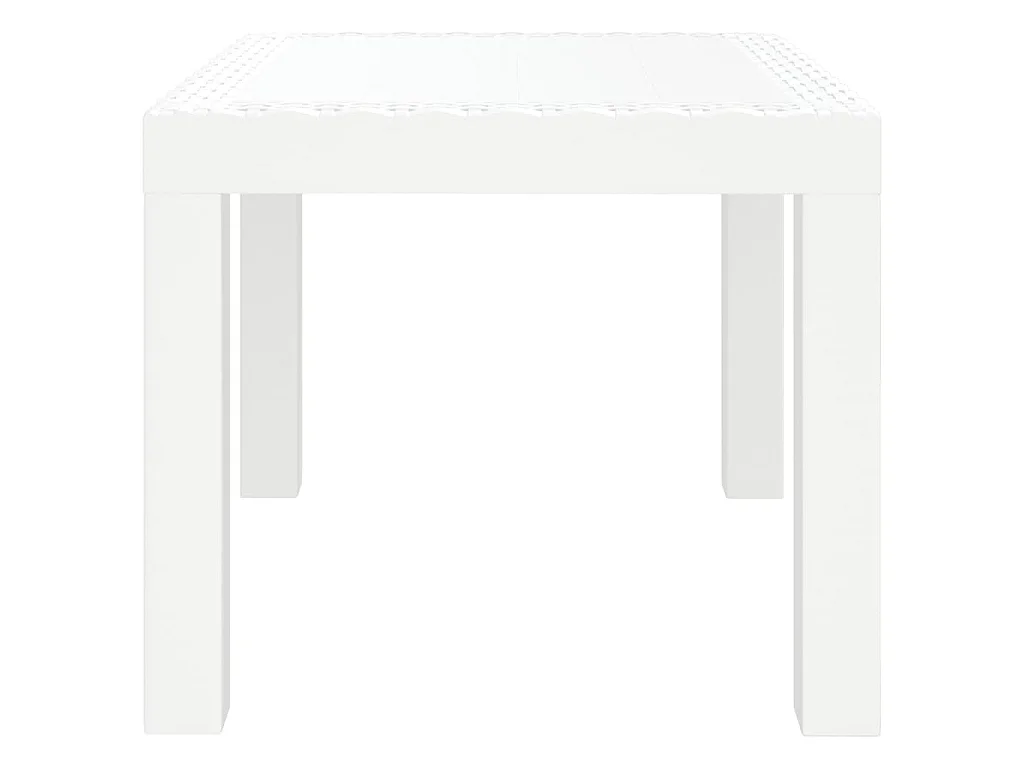 Table de jardin blanc 59x47x40 cm PP