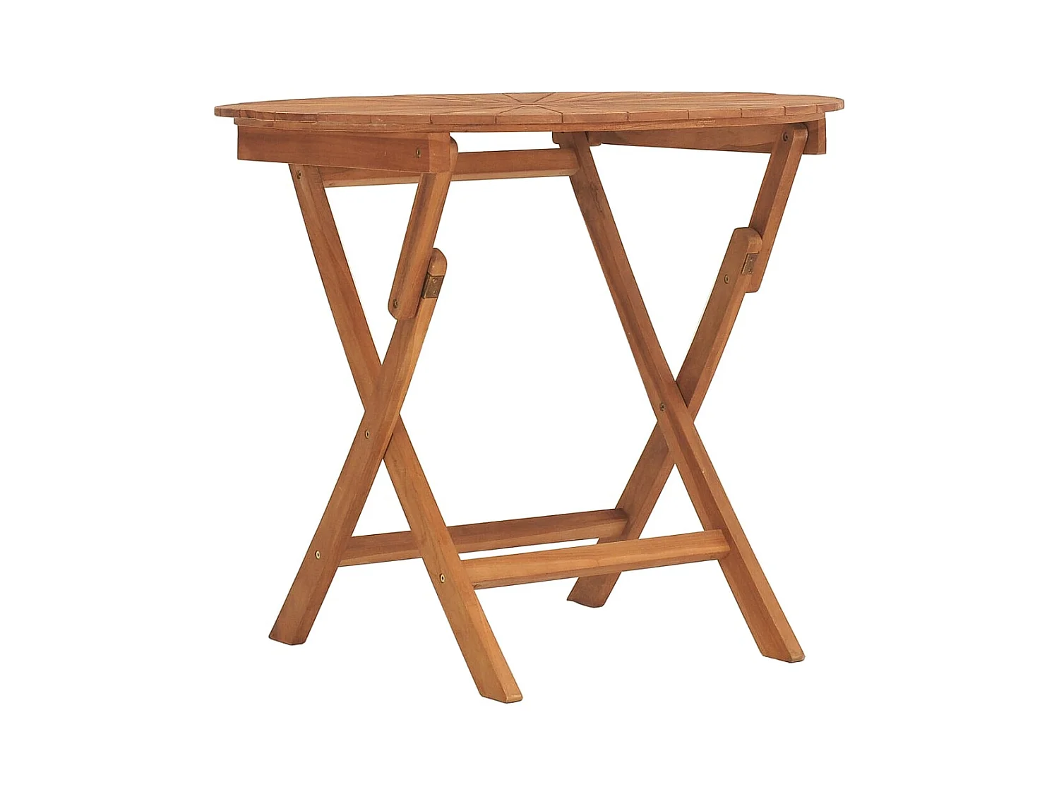 Tavolo da Giardino Pieghevole Ø 85x75 cm Legno Massello di Teak
