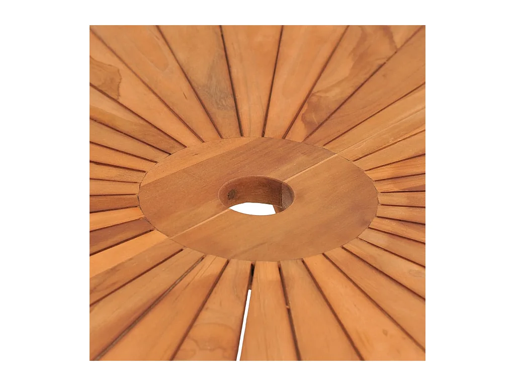 Tavolo da Giardino Pieghevole Ø 85x75 cm Legno Massello di Teak
