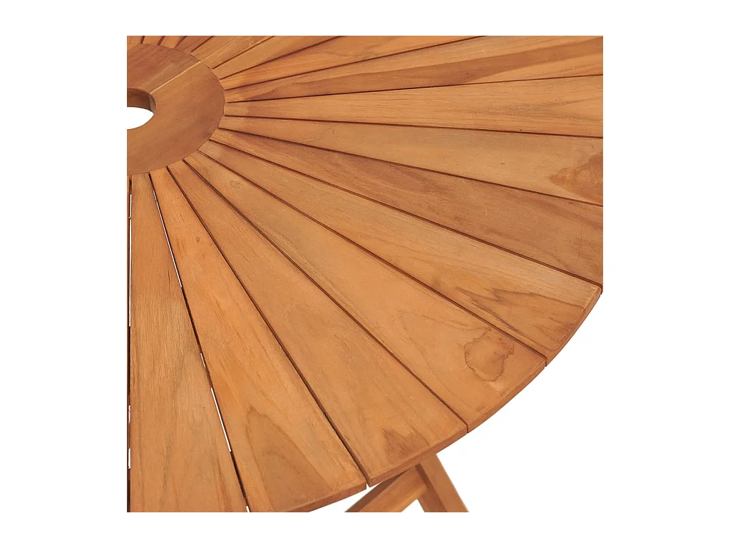 Tavolo da Giardino Pieghevole Ø 85x75 cm Legno Massello di Teak