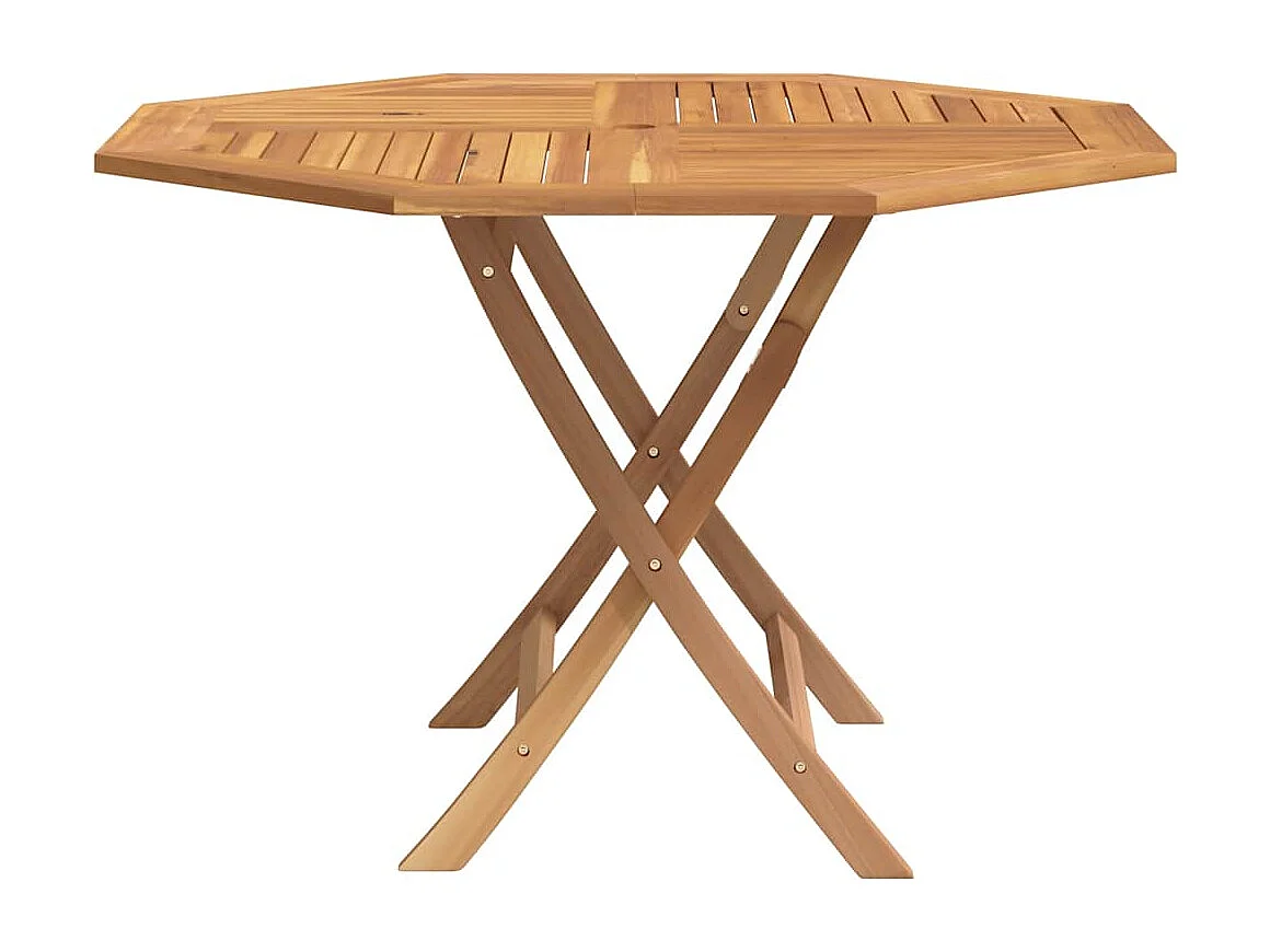 Tuintafel inklapbaar 110x110x75 cm massief teakhout