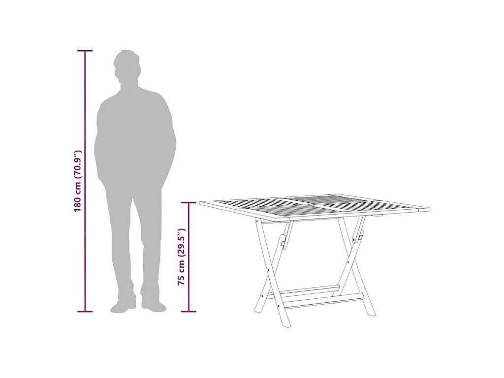 Gartentisch Klappbar 110x110x75 cm Massivholz Teak