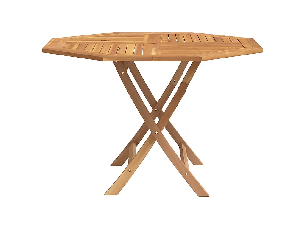 Table pliable de jardin 110x110x75 cm bois massif de teck