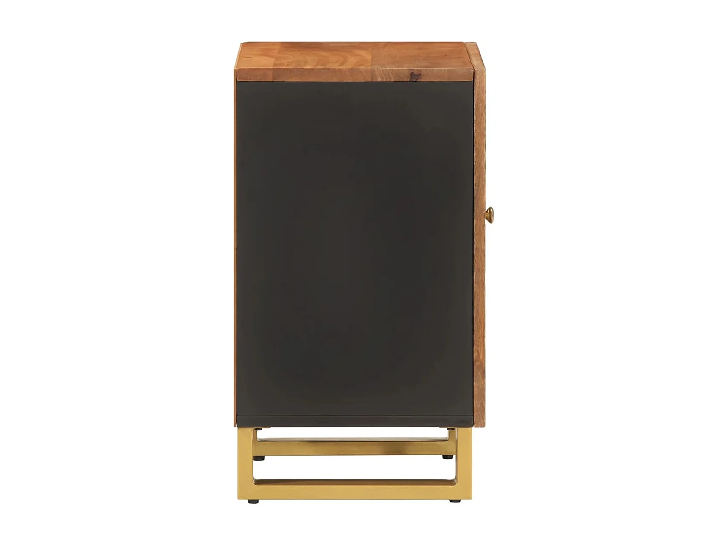 Armoire bain marron et noir 38x33,5x58 cm bois massif manguier