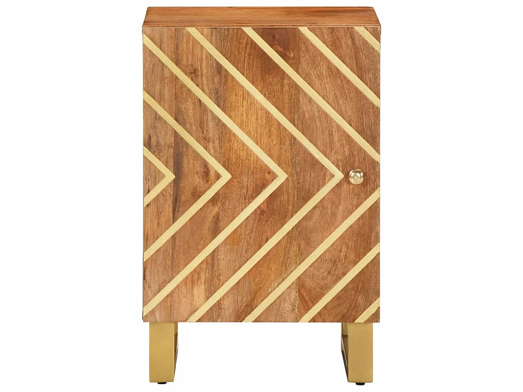 Mobiletto da Bagno Marrone e Nero 38x33,5x58 cm Legno di Mango
