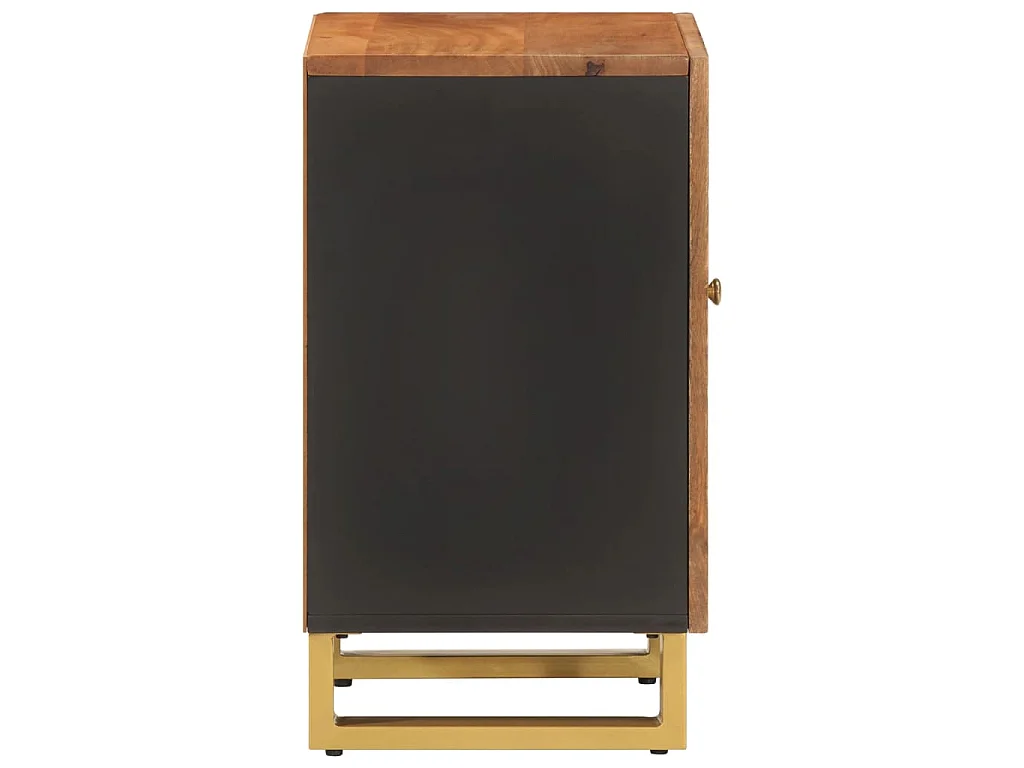 Mobiletto da Bagno Marrone e Nero 38x33,5x58 cm Legno di Mango