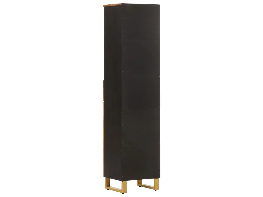 Mobile da Bagno Marrone e Nero 38x33,5x160 cm in Legno di Mango