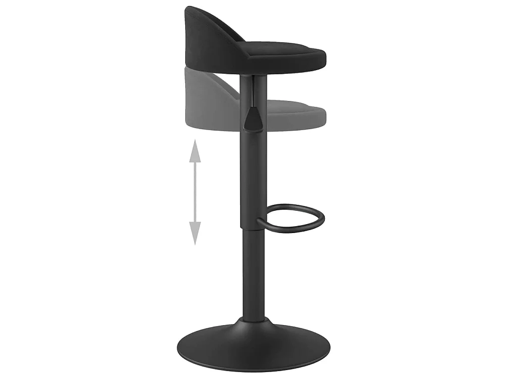 Sgabelli da Bar 2 pz in Velluto Nero