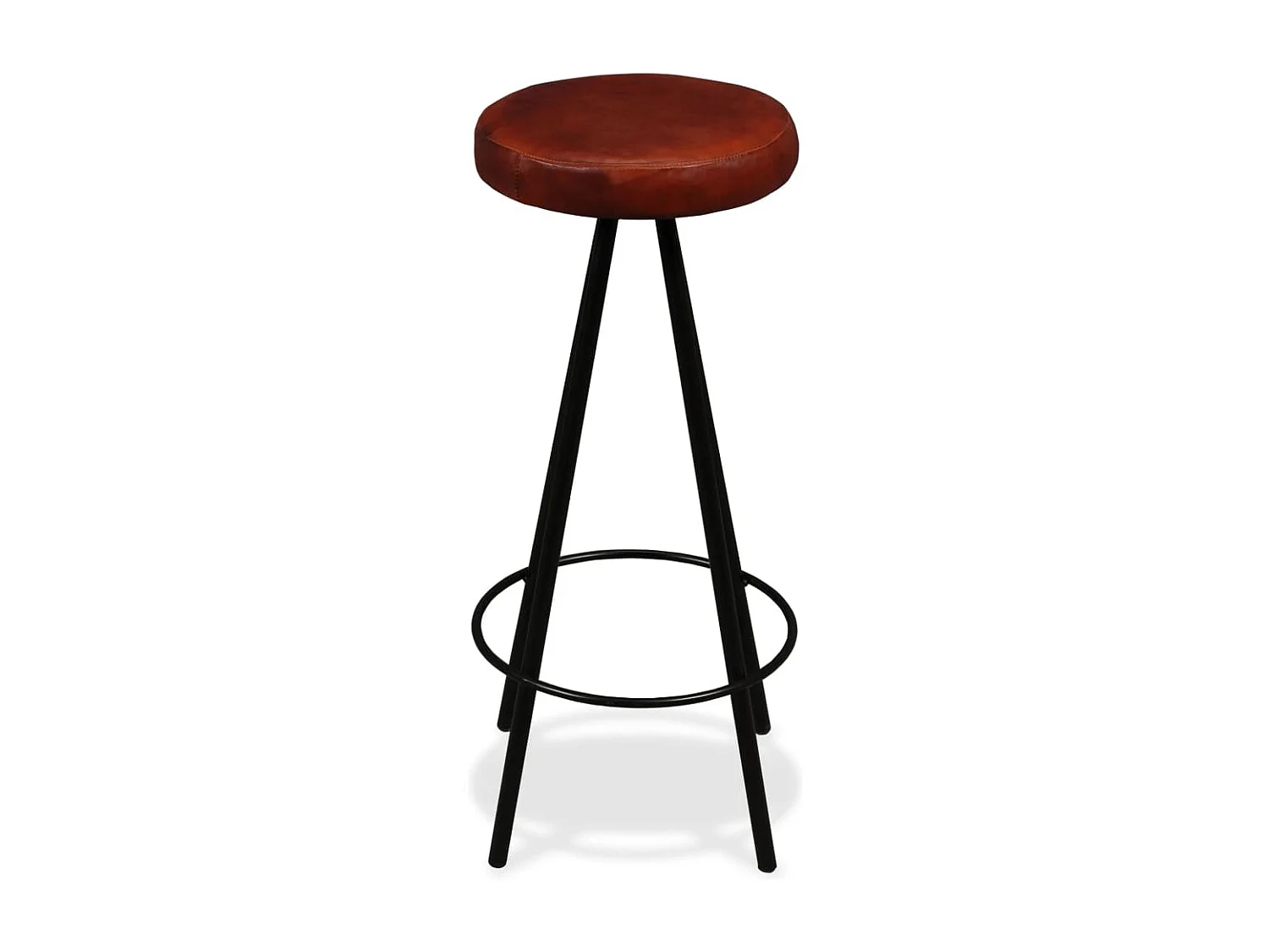 Tabourets de bar lot de 4 cuir véritable