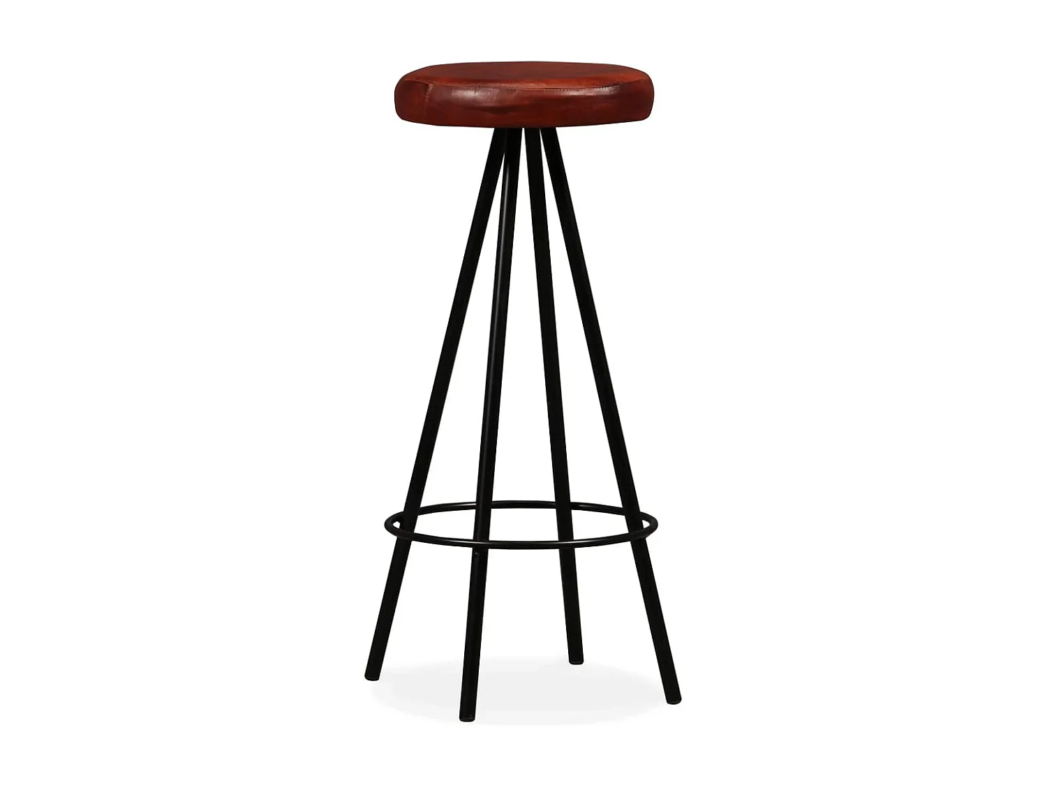 Tabourets de bar lot de 4 cuir véritable