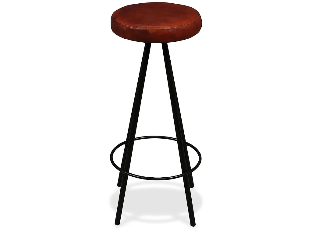 Tabourets de bar lot de 4 cuir véritable