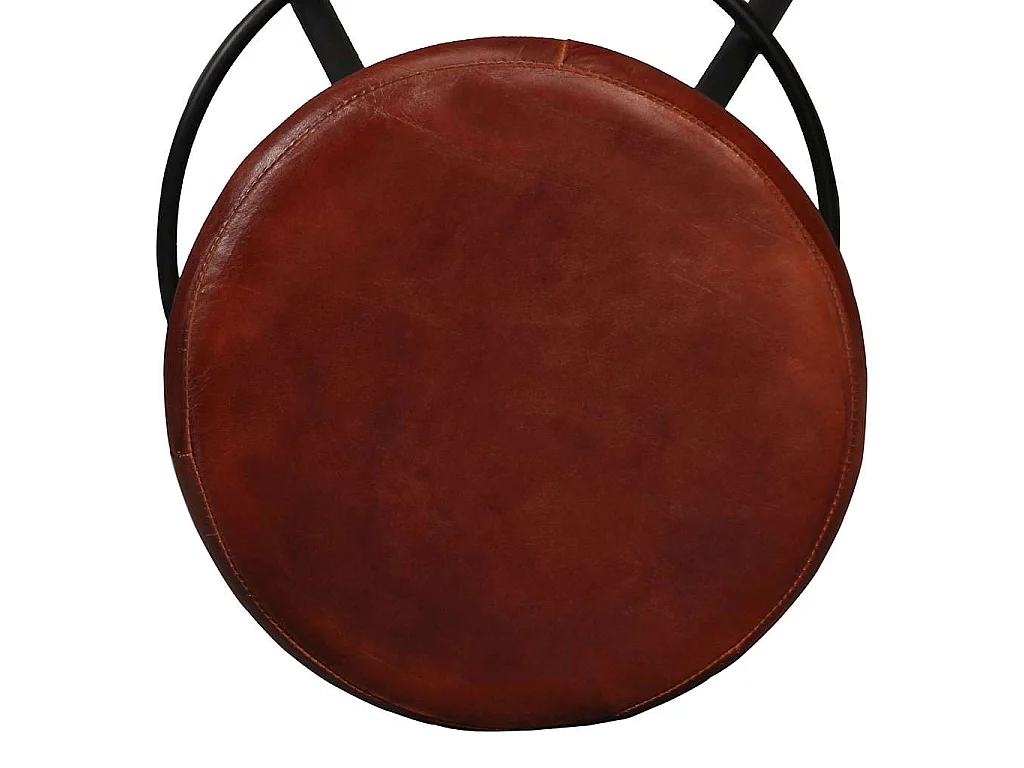 Tabourets de bar lot de 4 cuir véritable