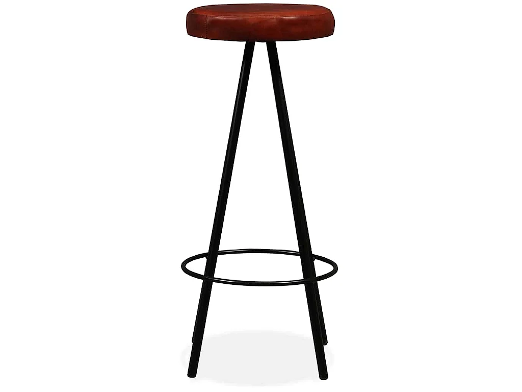 Tabourets de bar lot de 4 cuir véritable