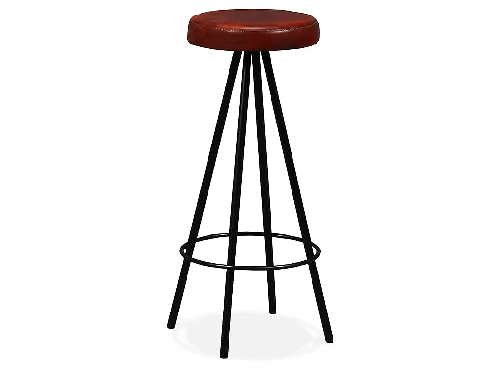 Barhocker 4 Stk. Echtleder