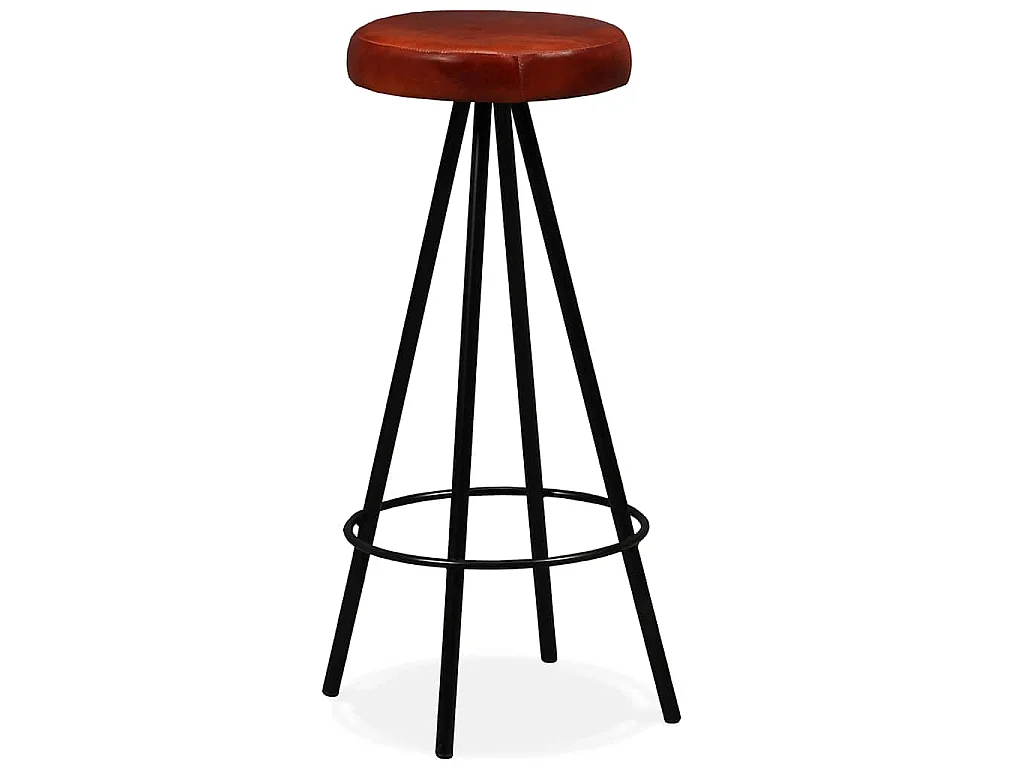 Barhocker 4 Stk. Echtleder
