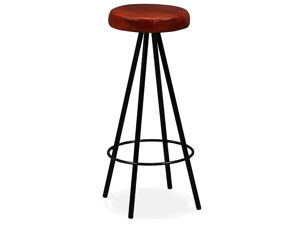 Barhocker 4 Stk. Echtleder
