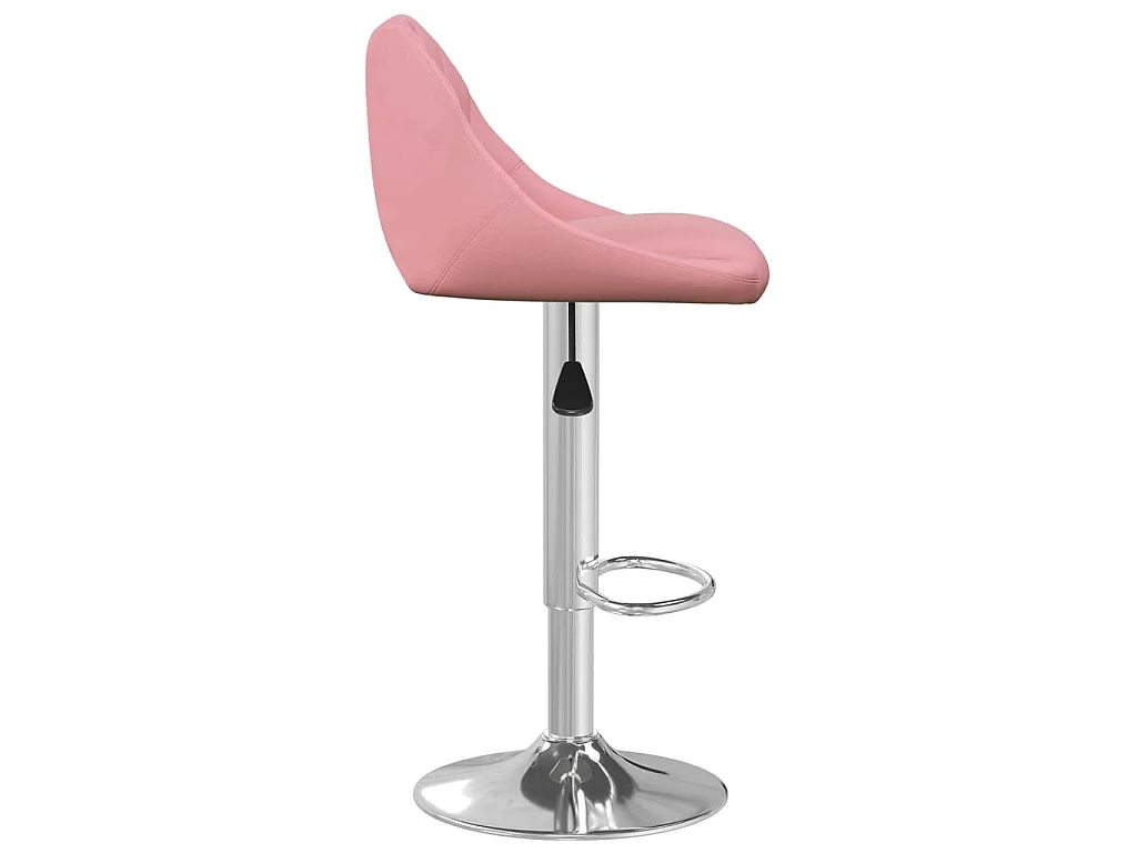 Barhocker 2 Stk. Rosa Samt