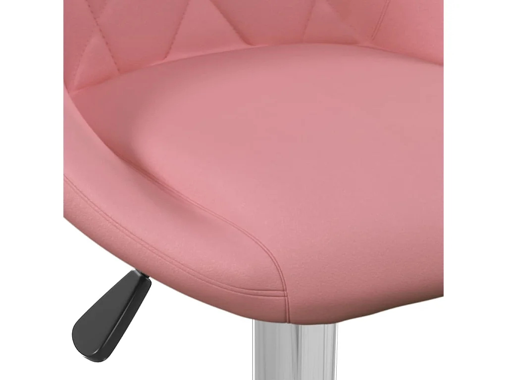 Tabourets de bar lot de 2 rose velours