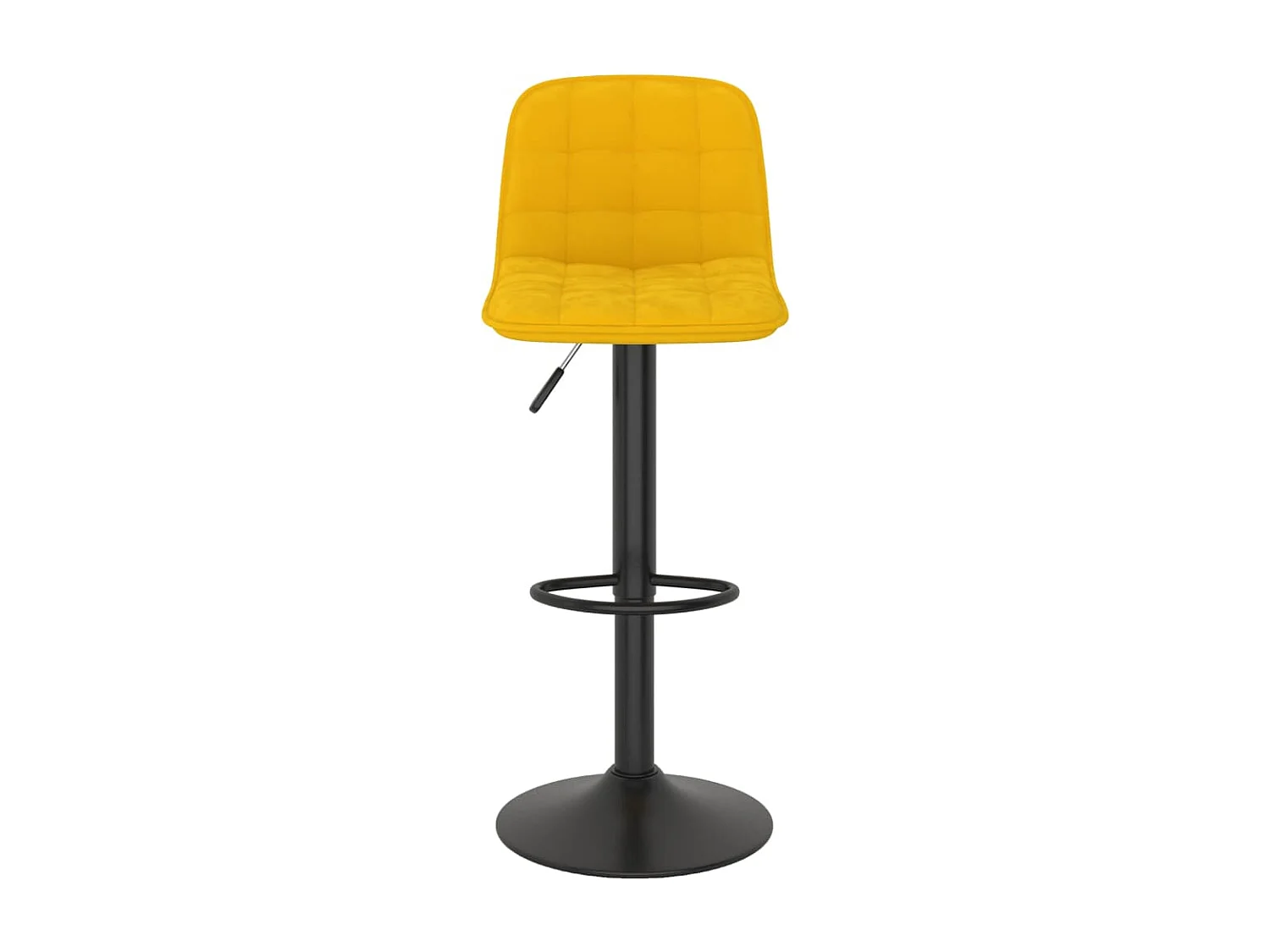 Tabourets de bar lot de 2 Jaune Velours