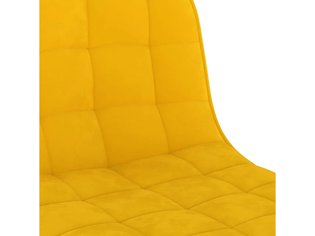 Tabourets de bar lot de 2 Jaune Velours