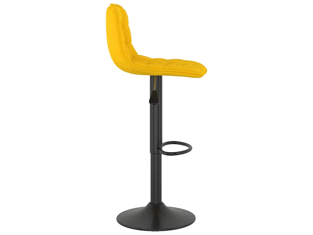 Tabourets de bar lot de 2 Jaune Velours