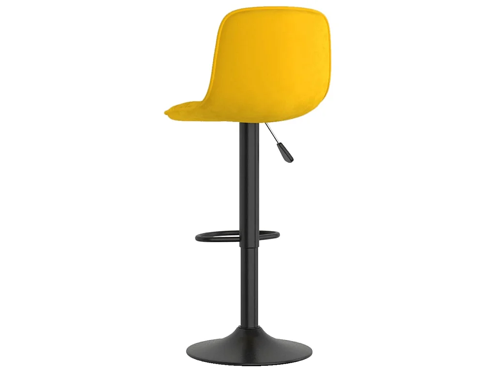 Tabourets de bar lot de 2 Jaune Velours