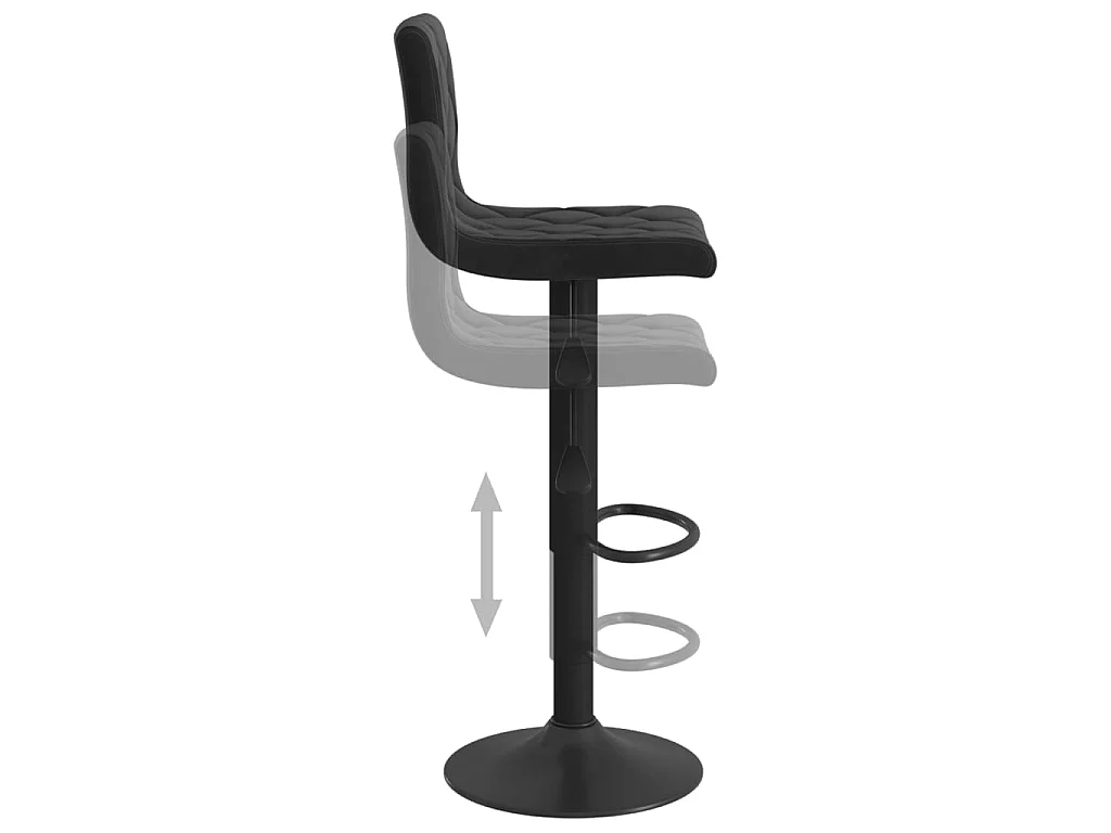 Barhocker 2 Stk. Schwarz Samt