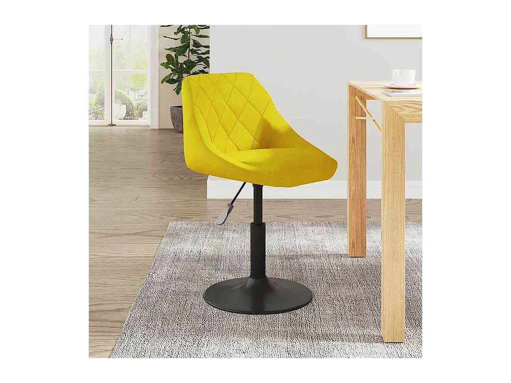 Tabouret de bar Jaune moutarde Velours