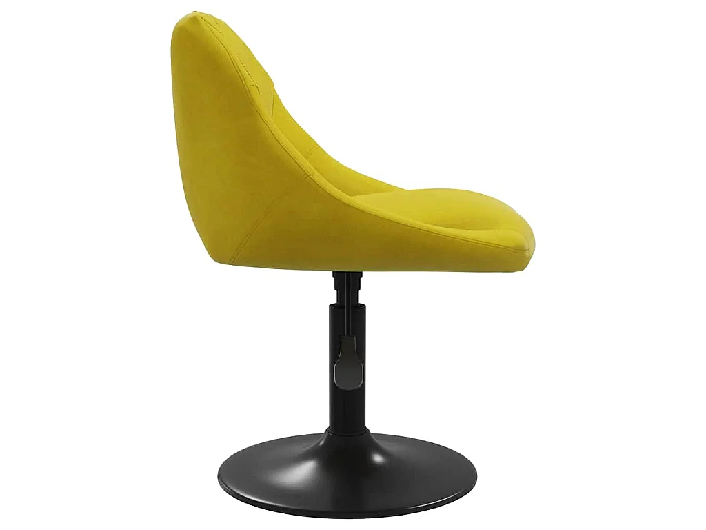 Barkruk fluweel mosterdgeel