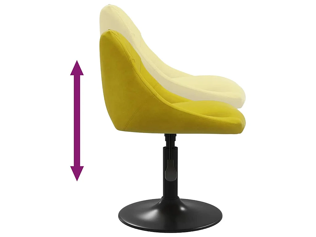 Barkruk fluweel mosterdgeel