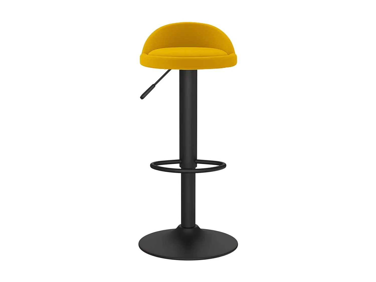 Tabourets de bar lot de 2 Jaune Velours