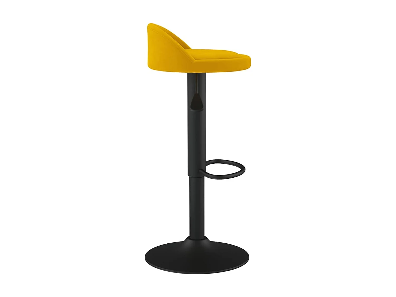 Tabourets de bar lot de 2 Jaune Velours