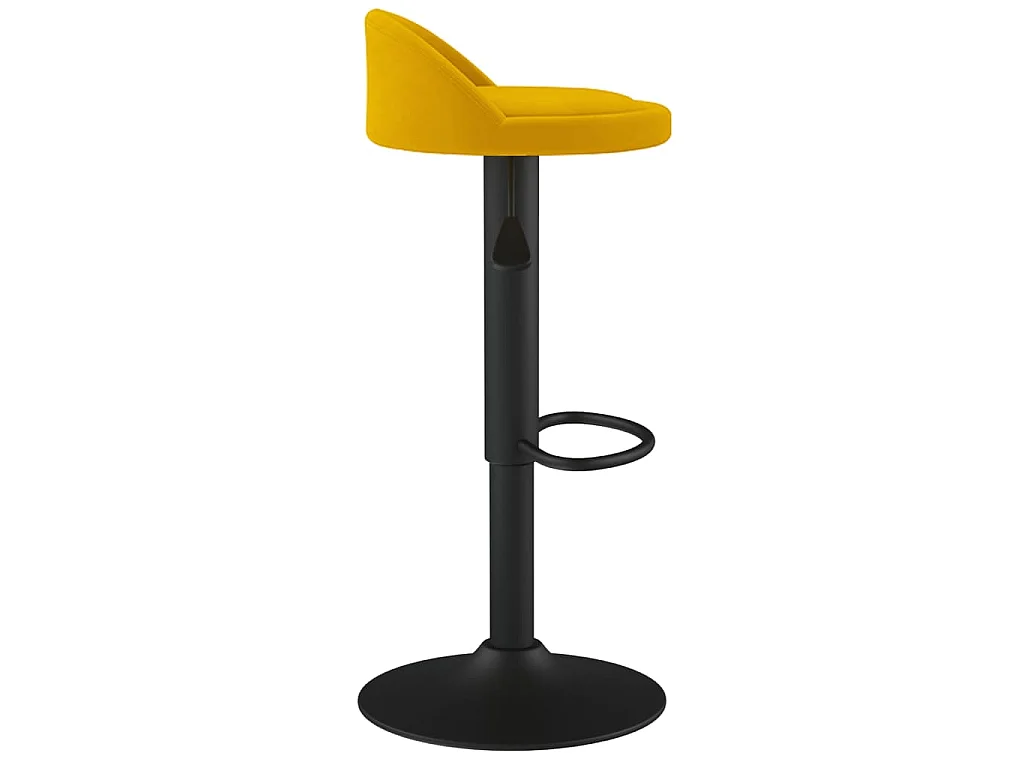 Tabourets de bar lot de 2 Jaune Velours