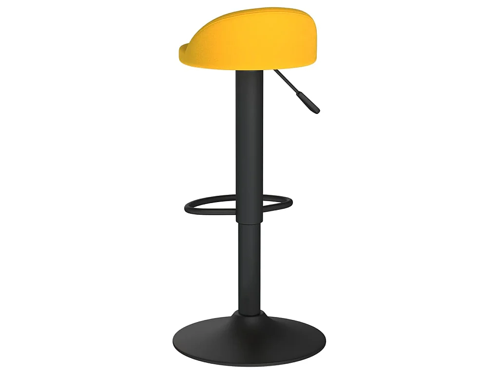 Tabourets de bar lot de 2 Jaune Velours