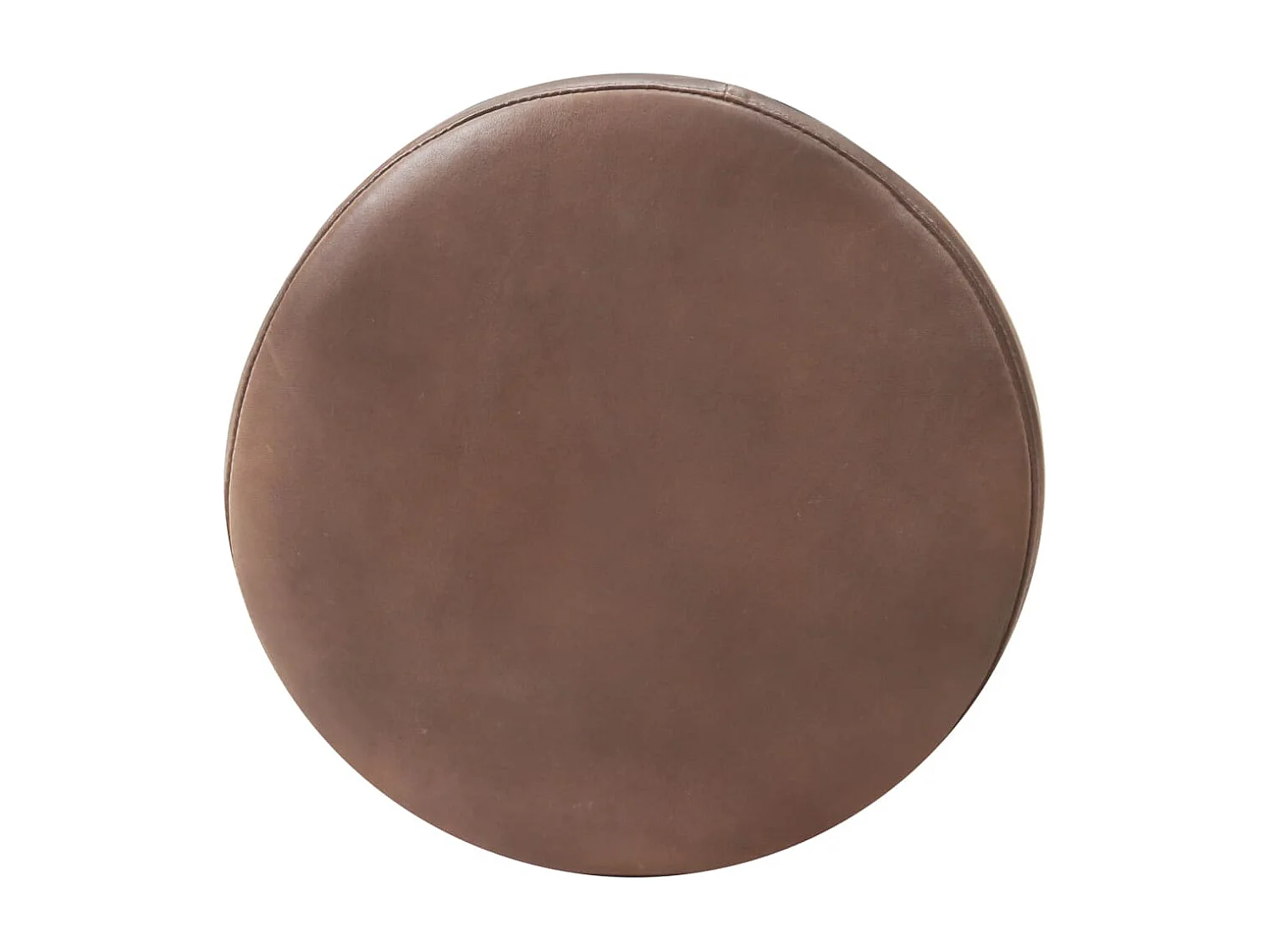 Tabourets de bar lot de 2 marron cuir véritable