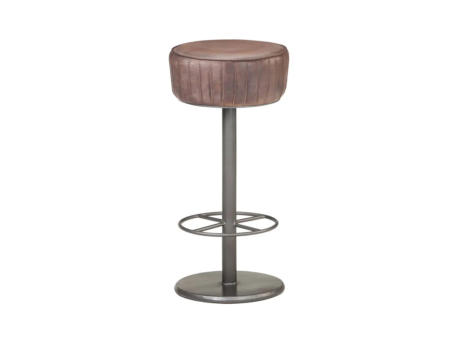 Tabouret de bar Marron Cuir véritable
