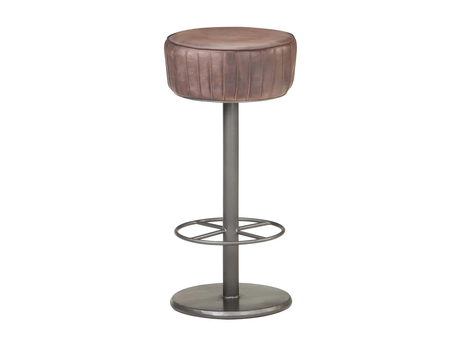 Tabouret de bar Marron Cuir véritable