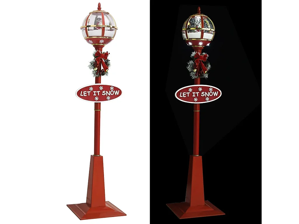 Candeeiro de rua natalício com Pai Natal 175 cm LED